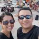 My wife and me prior festival commencement.