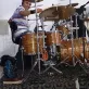 Playing in the church with my setup.